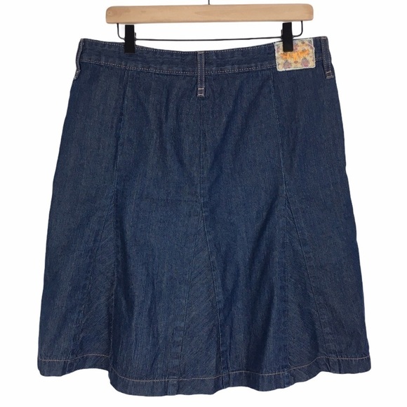 LEVI’S Jean Skirt Flare Denim Modest Western Rockabilly Cowgirl Rodeo Size 10 - Picture 3 of 10